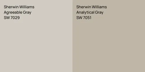 SW 7029 Agreeable Gray vs SW 7051 Analytical Gray