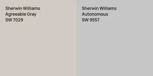 SW 7029 Agreeable Gray vs SW 9557 Autonomous