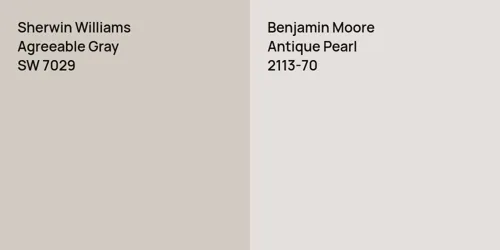 SW 7029 Agreeable Gray vs 2113-70 Antique Pearl