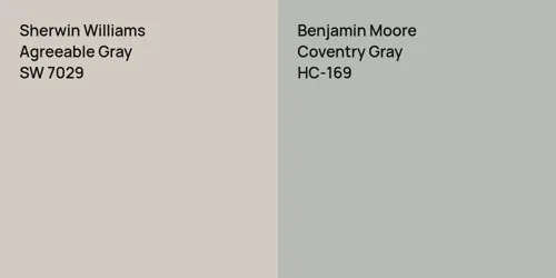 SW 7029 Agreeable Gray vs HC-169 Coventry Gray