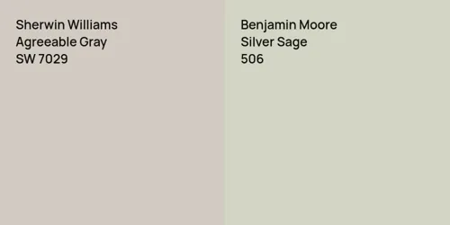 SW 7029 Agreeable Gray vs 506 Silver Sage