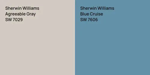 SW 7029 Agreeable Gray vs SW 7606 Blue Cruise