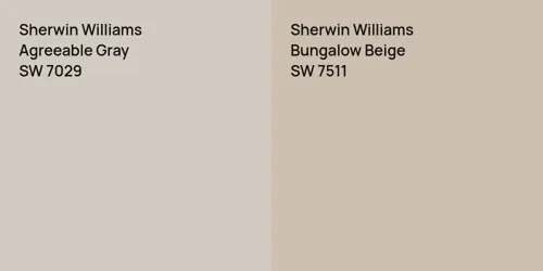 SW 7029 Agreeable Gray vs SW 7511 Bungalow Beige