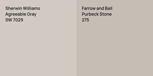 SW 7029 Agreeable Gray vs 275 Purbeck Stone