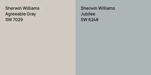 SW 7029 Agreeable Gray vs SW 6248 Jubilee