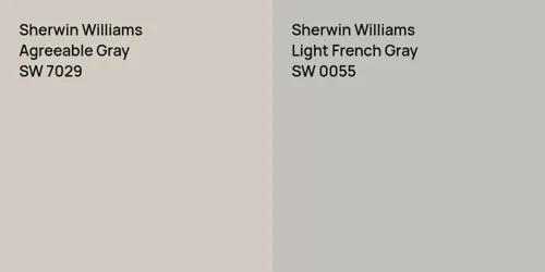 SW 7029 Agreeable Gray vs SW 0055 Light French Gray