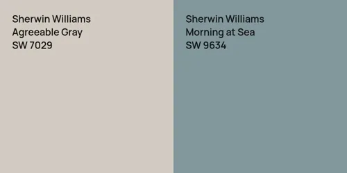 SW 7029 Agreeable Gray vs SW 9634 Morning at Sea