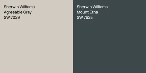 SW 7029 Agreeable Gray vs SW 7625 Mount Etna