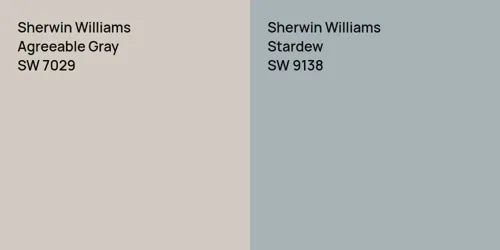 SW 7029 Agreeable Gray vs SW 9138 Stardew