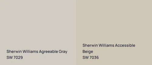 SW 7029 Agreeable Gray vs SW 7036 Accessible Beige