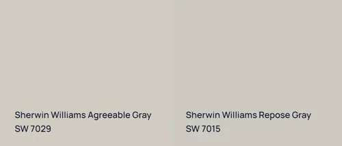 SW 7029 Agreeable Gray vs SW 7015 Repose Gray