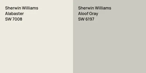 SW 7008 Alabaster vs SW 6197 Aloof Gray