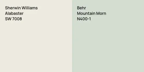 SW 7008 Alabaster vs N400-1 Mountain Morn