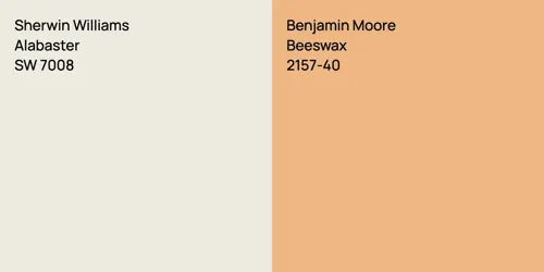SW 7008 Alabaster vs 2157-40 Beeswax