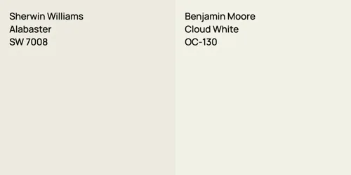 SW 7008 Alabaster vs OC-130 Cloud White