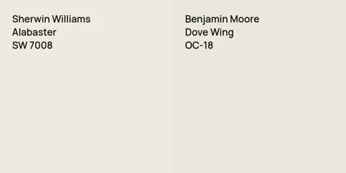 SW 7008 Alabaster vs OC-18 Dove Wing