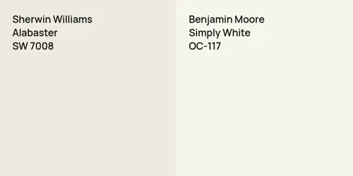 SW 7008 Alabaster vs OC-117 Simply White