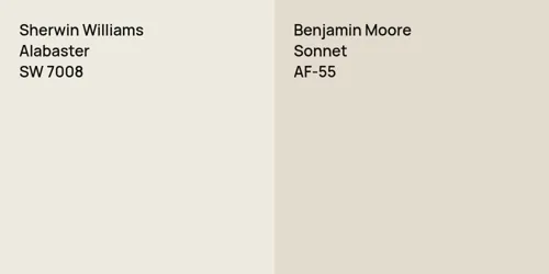 SW 7008 Alabaster vs AF-55 Sonnet