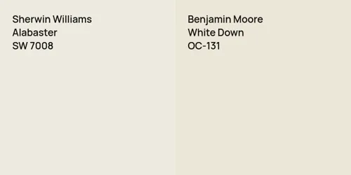 SW 7008 Alabaster vs OC-131 White Down