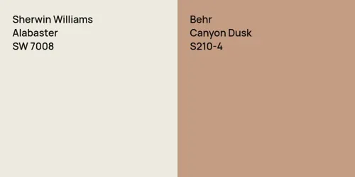 SW 7008 Alabaster vs S210-4 Canyon Dusk