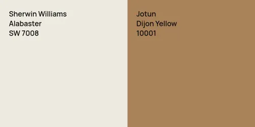 SW 7008 Alabaster vs 10001 Dijon Yellow