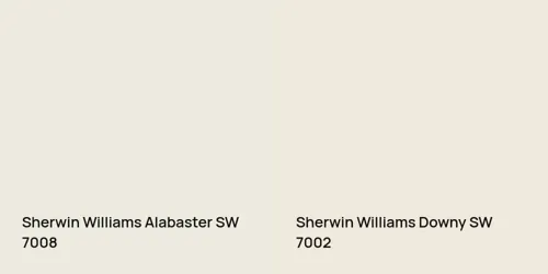 SW 7008 Alabaster vs SW 7002 Downy