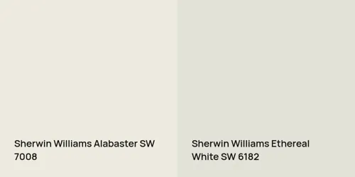 SW 7008 Alabaster vs SW 6182 Ethereal White