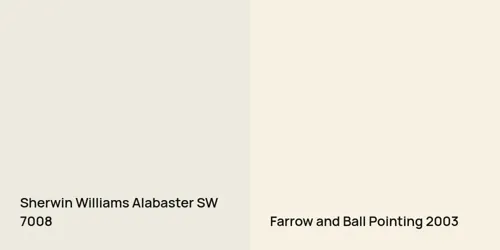 SW 7008 Alabaster vs 2003 Pointing