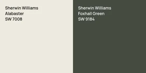 SW 7008 Alabaster vs SW 9184 Foxhall Green