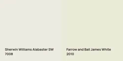 SW 7008 Alabaster vs 2010 James White