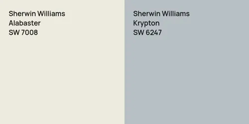 SW 7008 Alabaster vs SW 6247 Krypton