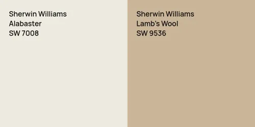 SW 7008 Alabaster vs SW 9536 Lamb's Wool