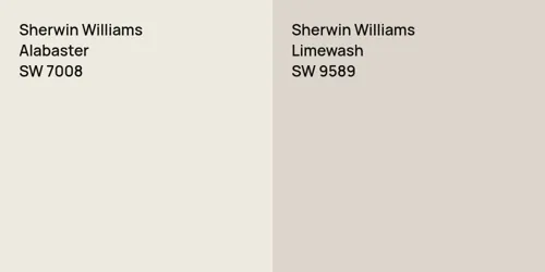 SW 7008 Alabaster vs SW 9589 Limewash