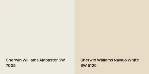 SW 7008 Alabaster vs SW 6126 Navajo White