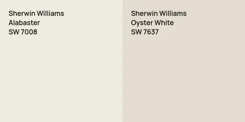 SW 7008 Alabaster vs SW 7637 Oyster White