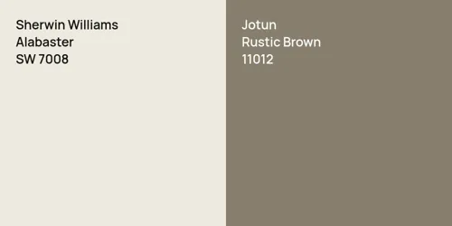 SW 7008 Alabaster vs 11012 Rustic Brown