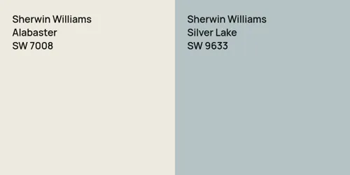 SW 7008 Alabaster vs SW 9633 Silver Lake