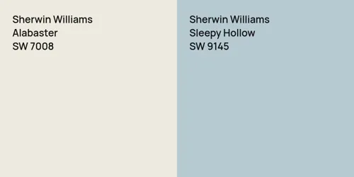 SW 7008 Alabaster vs SW 9145 Sleepy Hollow