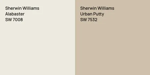 SW 7008 Alabaster vs SW 7532 Urban Putty