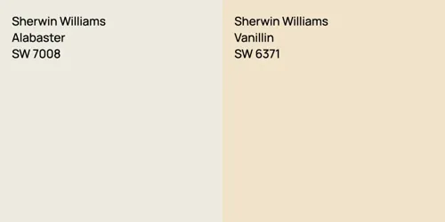 SW 7008 Alabaster vs SW 6371 Vanillin