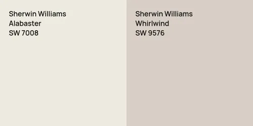 SW 7008 Alabaster vs SW 9576 Whirlwind