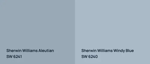 SW 6241 Aleutian vs SW 6240 Windy Blue