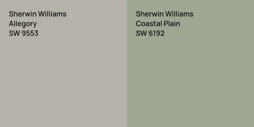 SW 9553 Allegory vs SW 6192 Coastal Plain