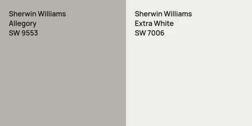 SW 9553 Allegory vs SW 7006 Extra White