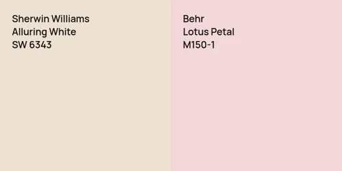 SW 6343 Alluring White vs M150-1 Lotus Petal