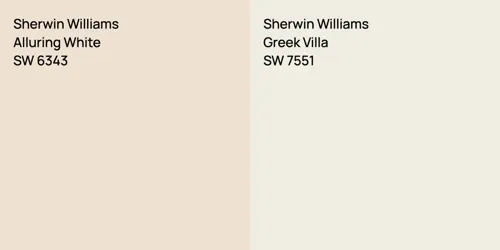 SW 6343 Alluring White vs SW 7551 Greek Villa