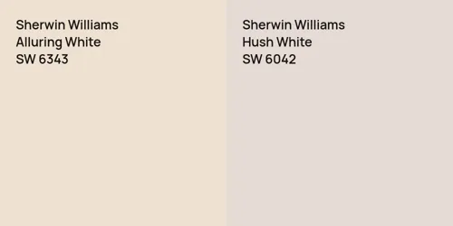 SW 6343 Alluring White vs SW 6042 Hush White