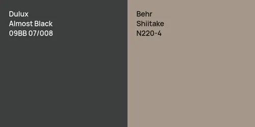 09BB 07/008 Almost Black vs N220-4 Shiitake