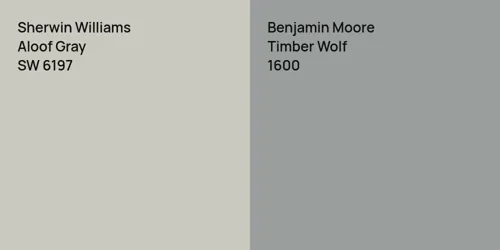 SW 6197 Aloof Gray vs 1600 Timber Wolf