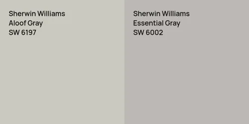 SW 6197 Aloof Gray vs SW 6002 Essential Gray